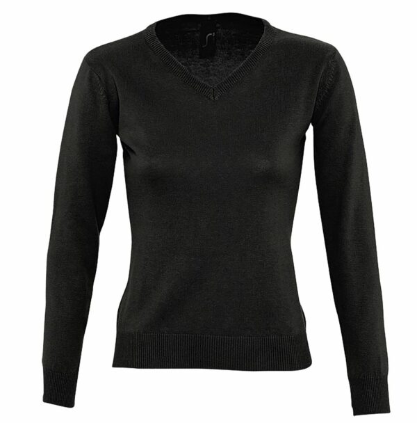 90010  Pull col V - 49% coton - 49% acrylique - 2% polyamide