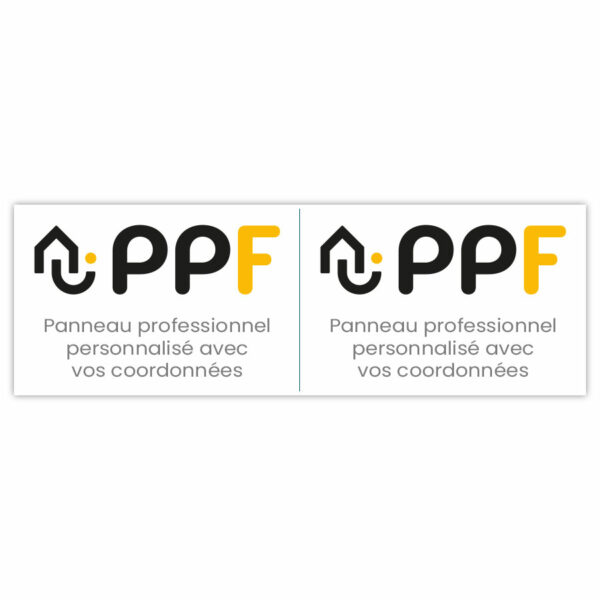 Panneaux de chantier agence double