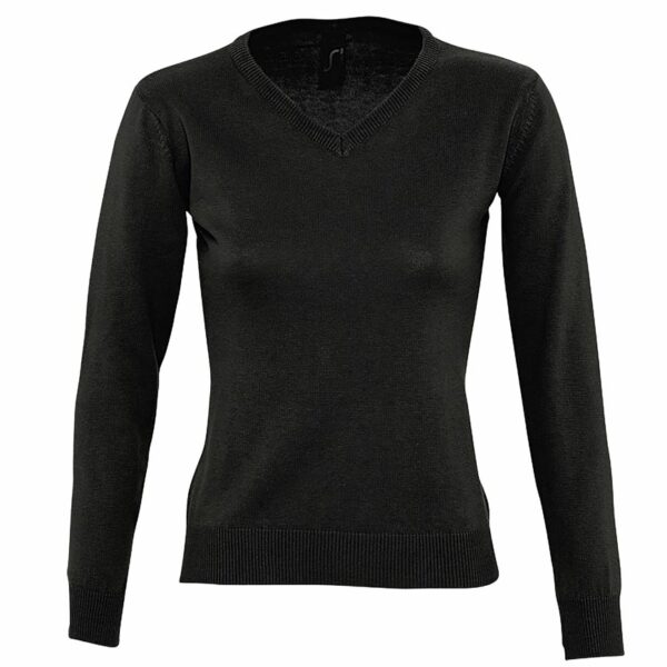 90010  Pull col V - Femme
