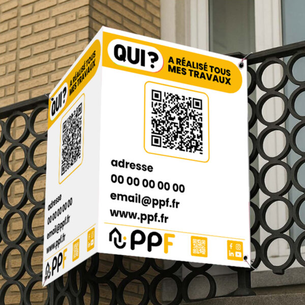 Panneaux de chantier agence double