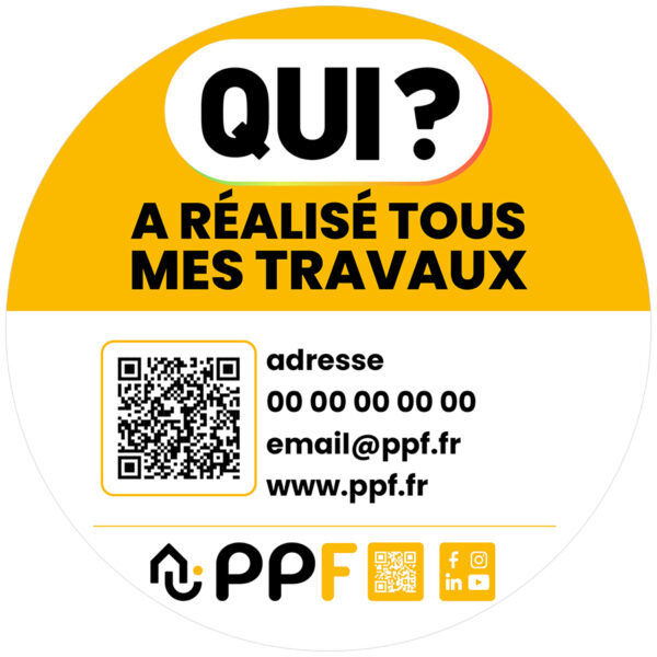 Panneau de chantier agence  Rond diametre 500mm