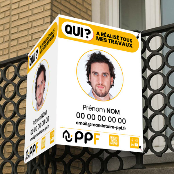 Panneau de chantier mandataire double