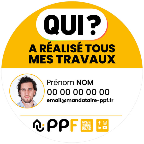 Panneau de chantier mandataire  Rond diametre 500mm