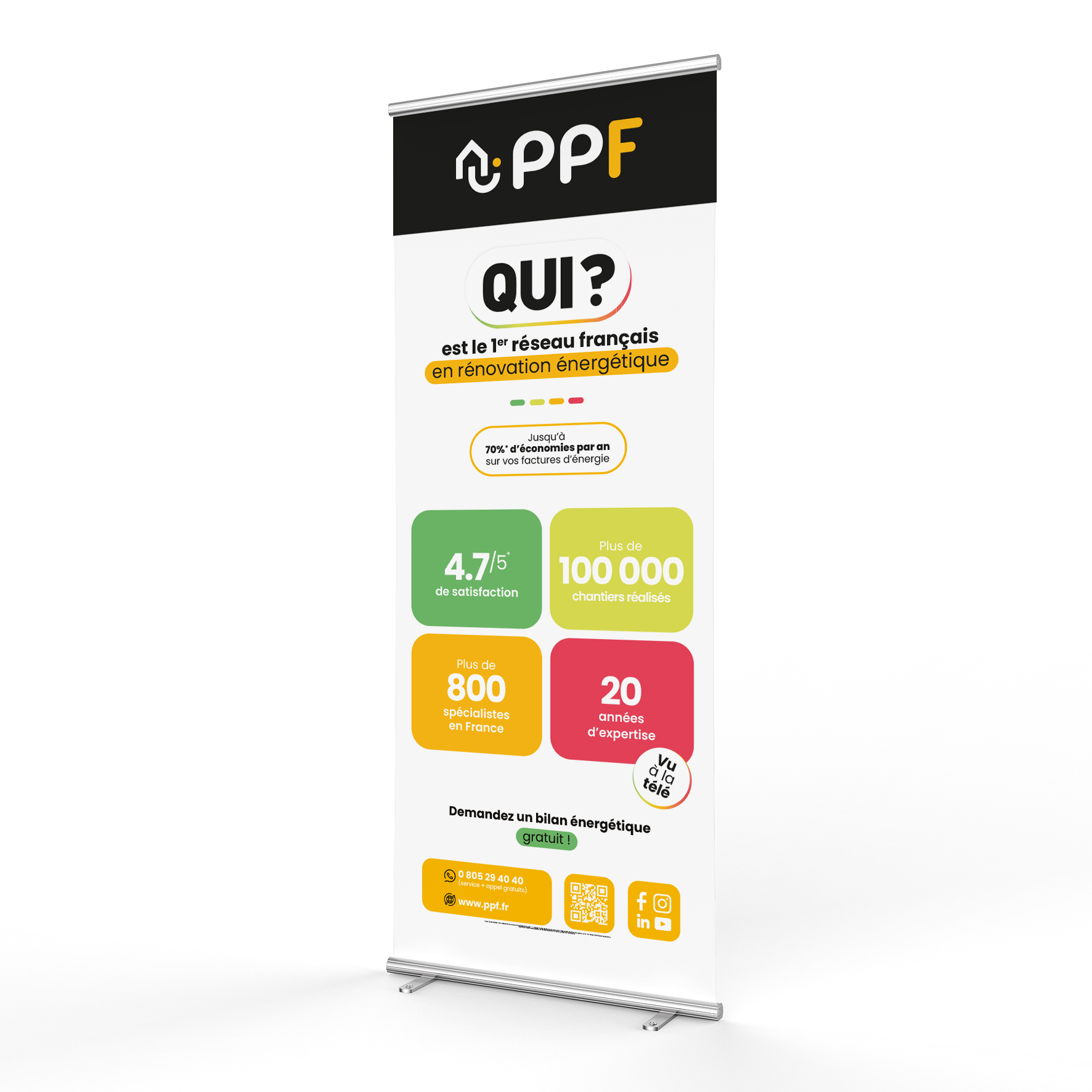 Roll'up 1er réseau Françaisen rénovation énergétique